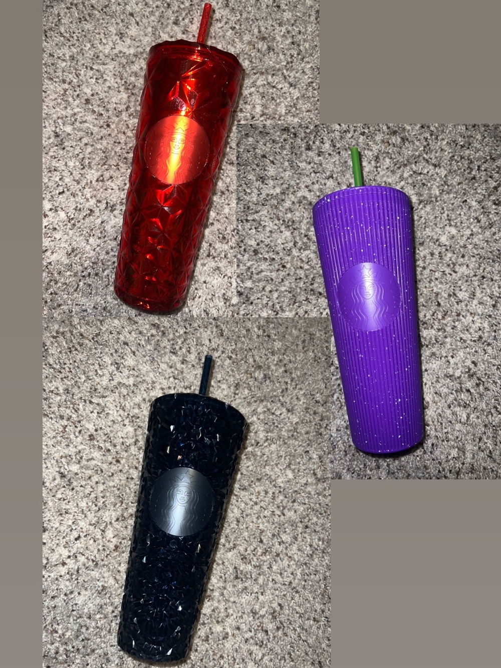 Starbucks Studded Cups Lot of 3